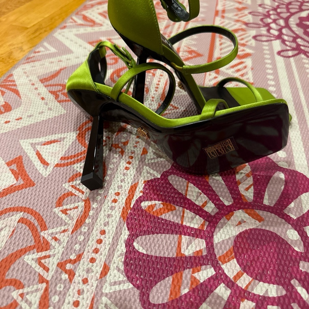 Versace Lime Green Strappy Heels